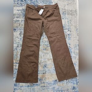 H&M Brown Low Rise Flare Pants - Size 16